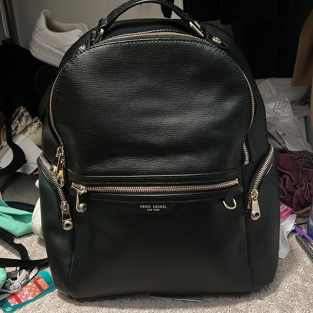 Henri Bendel Leather backpack- WEST 57TH TRAVEL BACKPACK